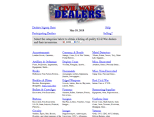Tablet Screenshot of civilwardealers.com